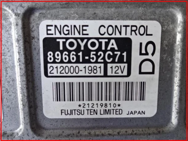 89661-52C71 Toyota Vitz KSP90 Engine Control Unit / ECU 8966152C71 low price in aman motors